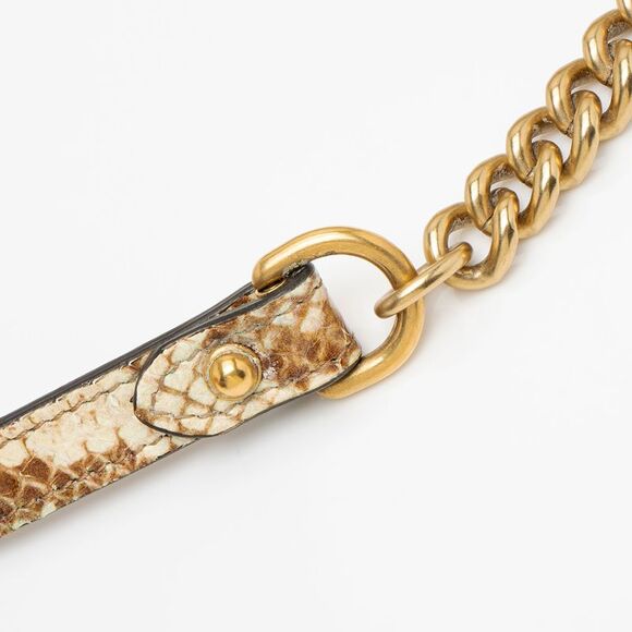 Gucci Raffia Snakeskin GG Marmont Small Flap Bag - Picture 12 of 15